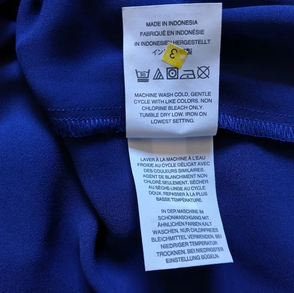 J. Crew Women's Blue Smocked Tank Top Polyester Size XXS - Picture 6 of 8